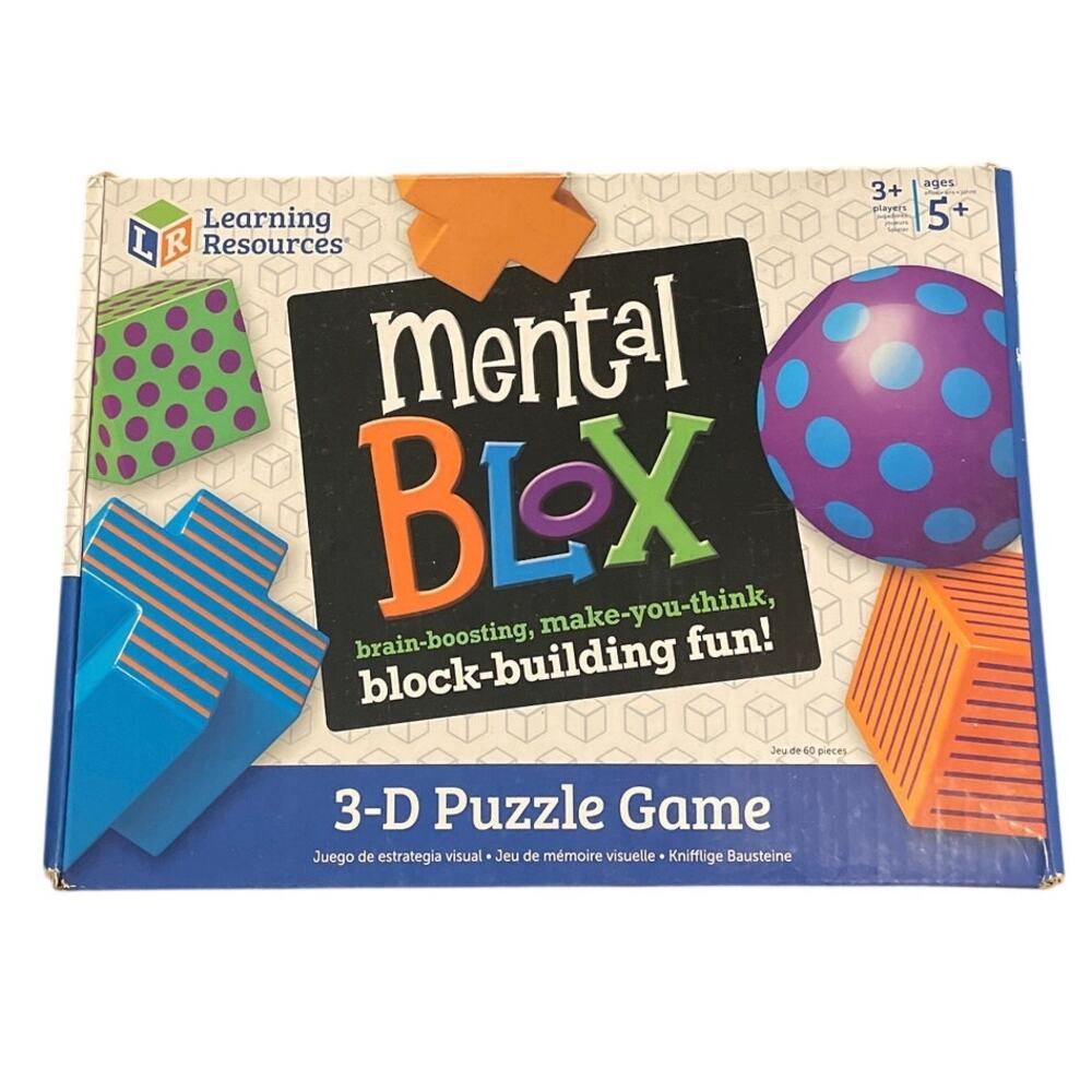 Learning Resources Mental Blox 3-D Puzzle Game - Blue, Orange, Green